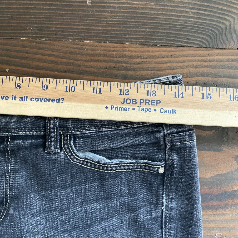 White House/Black Market Blanc Jeans Women 2R Black Denim Medium Wash Faded - Picture 9 of 11